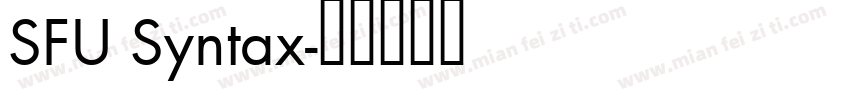 SFU Syntax字体转换